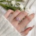 8A Princess Cut Square Decor Zirconia Solitaire Ring 70200088