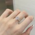 8A Princess Cut Rectangle Decor Zirconia Solitaire Ring 70200089