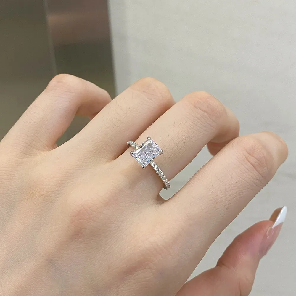 Sparkle 8A Rectangle Cubic Zirconia Party Ring 70200186 - image2