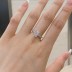 8A Princess Cut Rectangle Decor Zirconia Solitaire Ring 70200089