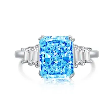 Premium Flower Crush Ice Zirconia Solitaire Ring 70200093