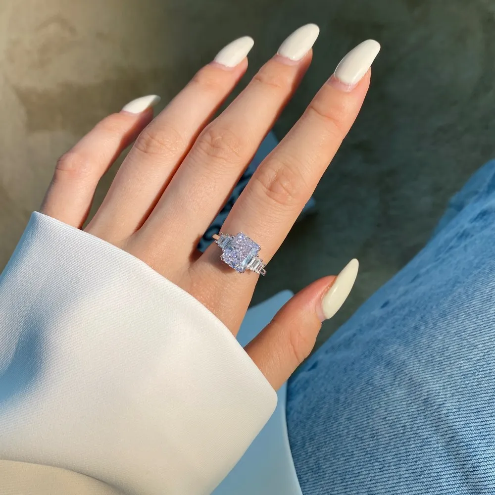 Premium Flower Crush Ice Zirconia Solitaire Ring 70200093 - image3