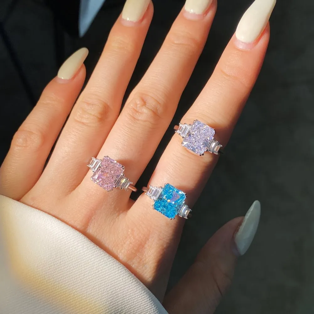 Premium Flower Crush Ice Zirconia Solitaire Ring 70200093 - image4