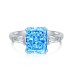 Crushed Ice Lab Sapphire Zirconia Solitaire Ring 70200094