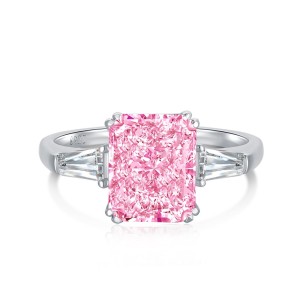 Crushed Ice Lab Sapphire Zirconia Solitaire Ring 70200094