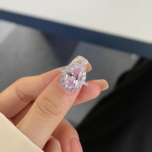 High Carbon Diamond Candy Zirconia Solitaire Ring 70200097