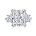 Crushed Ice Lab Sapphire Zirconia Solitaire Ring 70200098