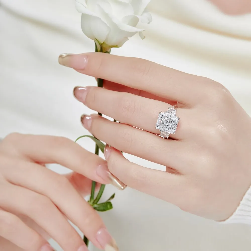 Crushed Ice Lab Sapphire Zirconia Solitaire Ring 70200098 - image2