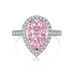 Luxury Simulated Pink Sapphire Zirconia Solitaire Ring 70200100