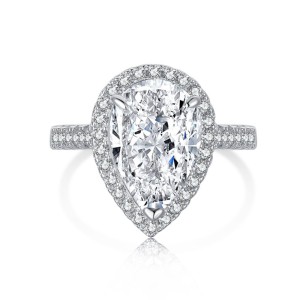 Luxury Simulated Pink Sapphire Zirconia Solitaire Ring 70200100