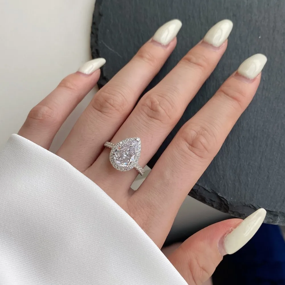 Luxury Simulated Pink Sapphire Zirconia Solitaire Ring 70200100 - image2