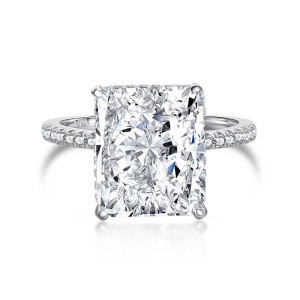 8A Radiant Cut Zirconia 10*12 Engagement Solitaire Ring 70200102
