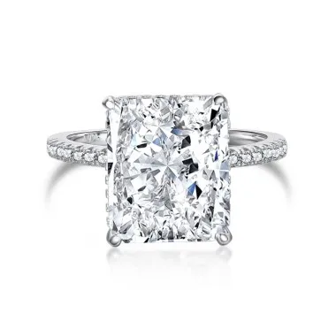 8A Radiant Cut Zirconia 10*12 Engagement Solitaire Ring 70200102