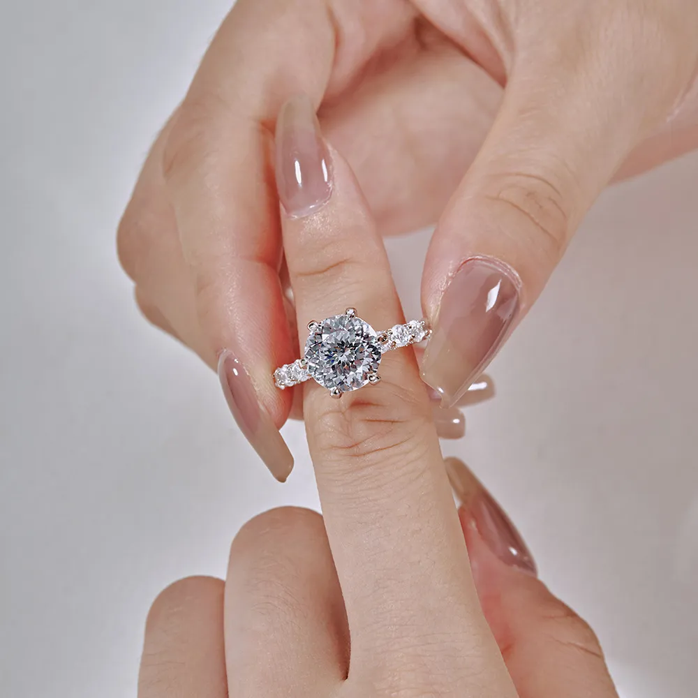 Sparkle Shiny Zirconia Wedding Solitaire Ring 70200104 - image1