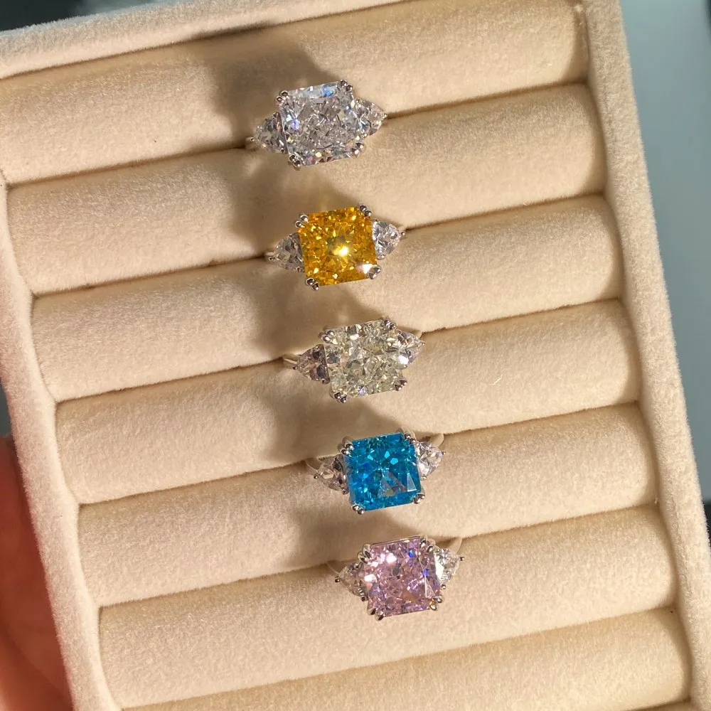 8A Crush Ice Cut Candy Zirconia Solitaire Ring 70200106 - image4