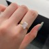 Stylish 8A Radiant Cut Zirconia Solitaire Ring 70200109