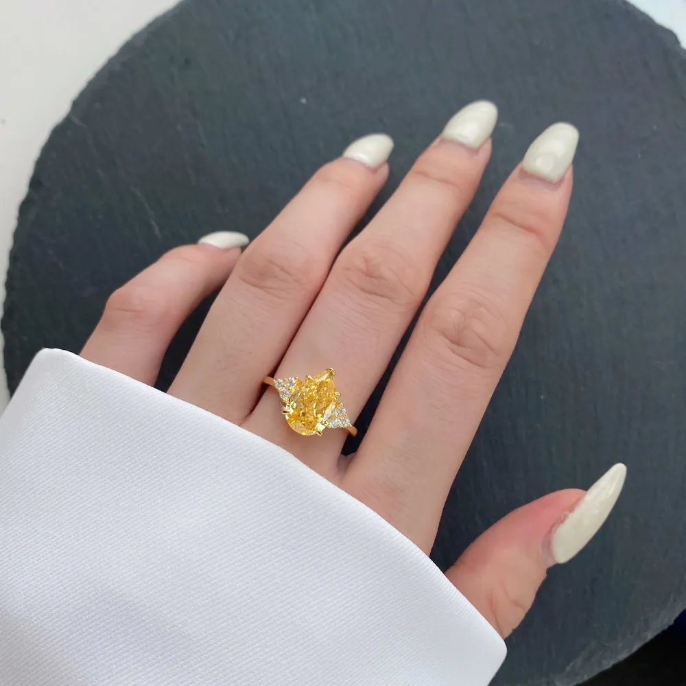 8A Pear Raden Cubic Zirconia Ring 70200110 - image1