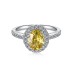 Sparkle Oval Cubic Zirconia Party Ring 70200112