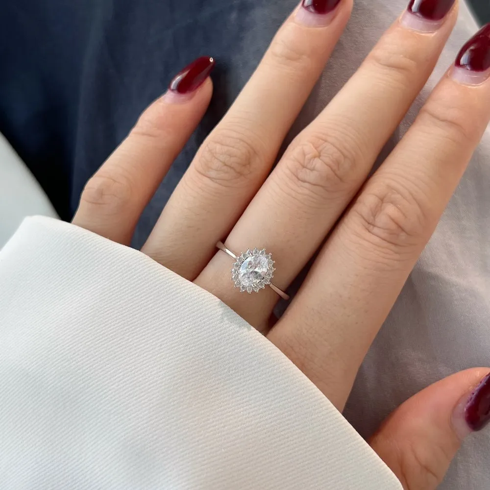 Sparkle Oval Cubic Zirconia Wedding Party Ring 70200113 - image1