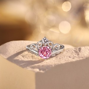 8A Cubic Zirconia Crown Wedding Ring 70200115