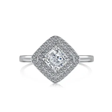 8A Cubic Zirconia Square Wedding Ring 70200118