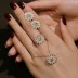 8A Cubic Zirconia Daisy Flower Party Ring 70200120