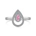 Sparkle Waterdrop Cubic Zirconia Party Ring 70200121