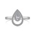 Sparkle Waterdrop Cubic Zirconia Party Ring 70200121