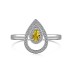 Sparkle Waterdrop Cubic Zirconia Party Ring 70200121