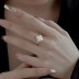 Sparkle Clover Flower Cubic Zirconia Party Ring 70200122