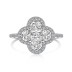 Sparkle Clover Flower Cubic Zirconia Party Ring 70200122