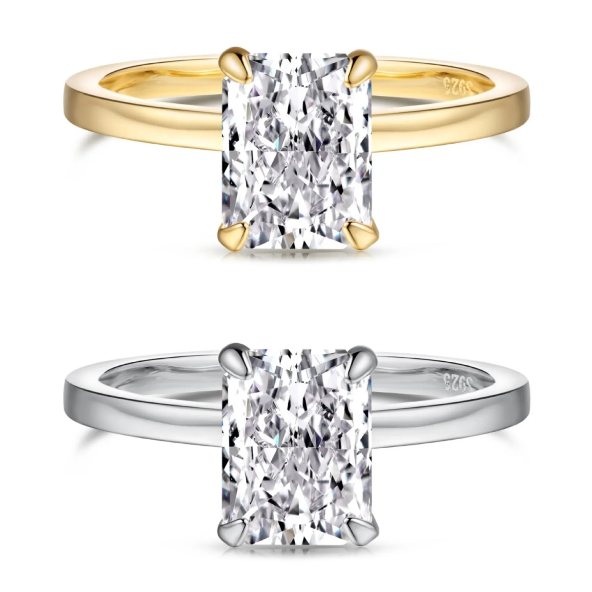 8A Rectangle Raden Cubic Zirconia Party Ring 70200124 - image1
