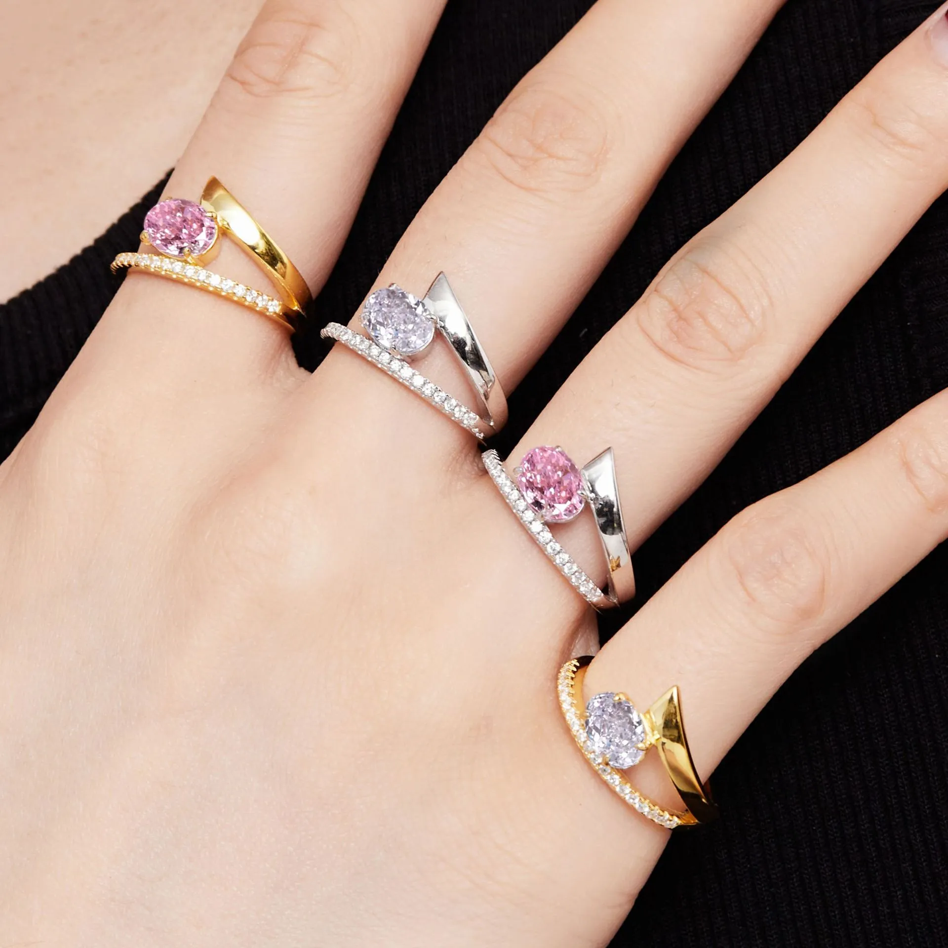 8A Oval Cubic Zirconia Wedding Party Ring 70200126 - image1