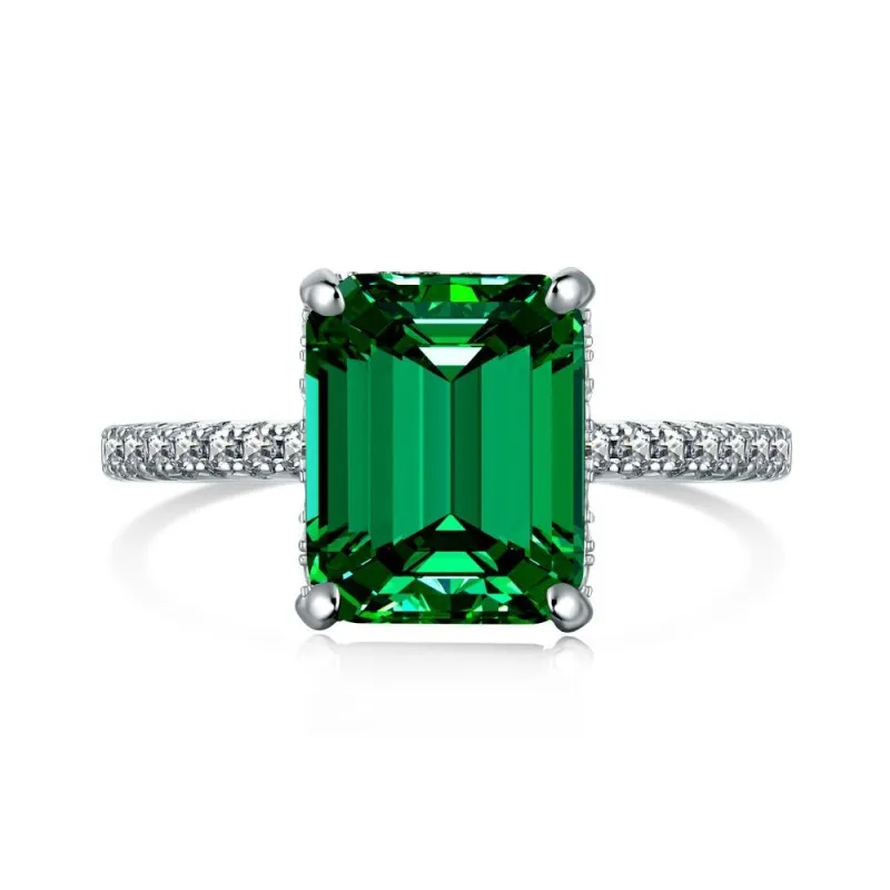 Sparkle Rectangle Cubic Zirconia Party Ring 70200128