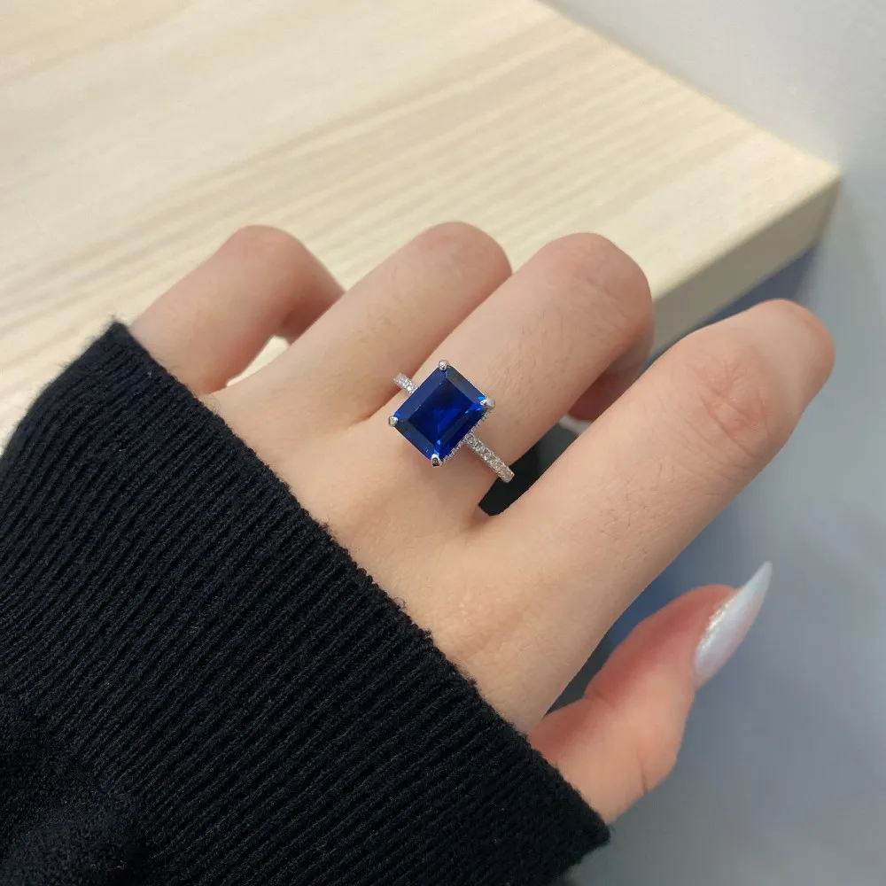 Sparkle Rectangle Cubic Zirconia Party Ring 70200128 - image2