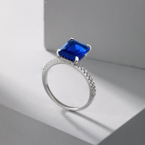 Sparkle Rectangle Cubic Zirconia Party Ring 70200128