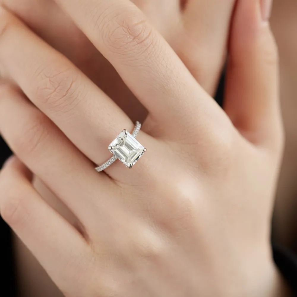 Sparkle Rectangle Cubic Zirconia Party Ring 70200128 - image3