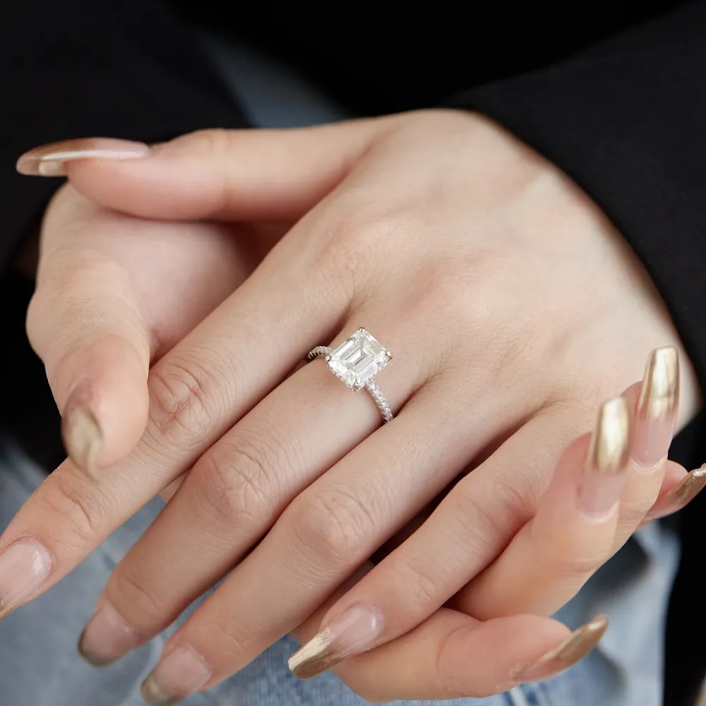 Sparkle Rectangle Cubic Zirconia Party Ring 70200128 - image4