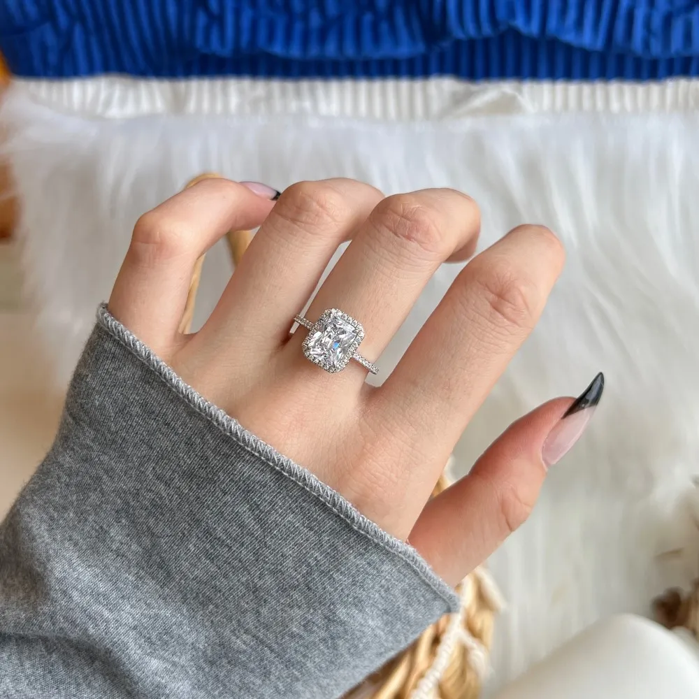 Vintage Rectangle Cubic Zirconia Party Ring 70200129 - image3