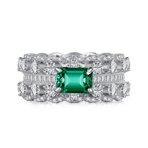 Luxury Two Rows Cubic Zirconia Party Ring 70200132