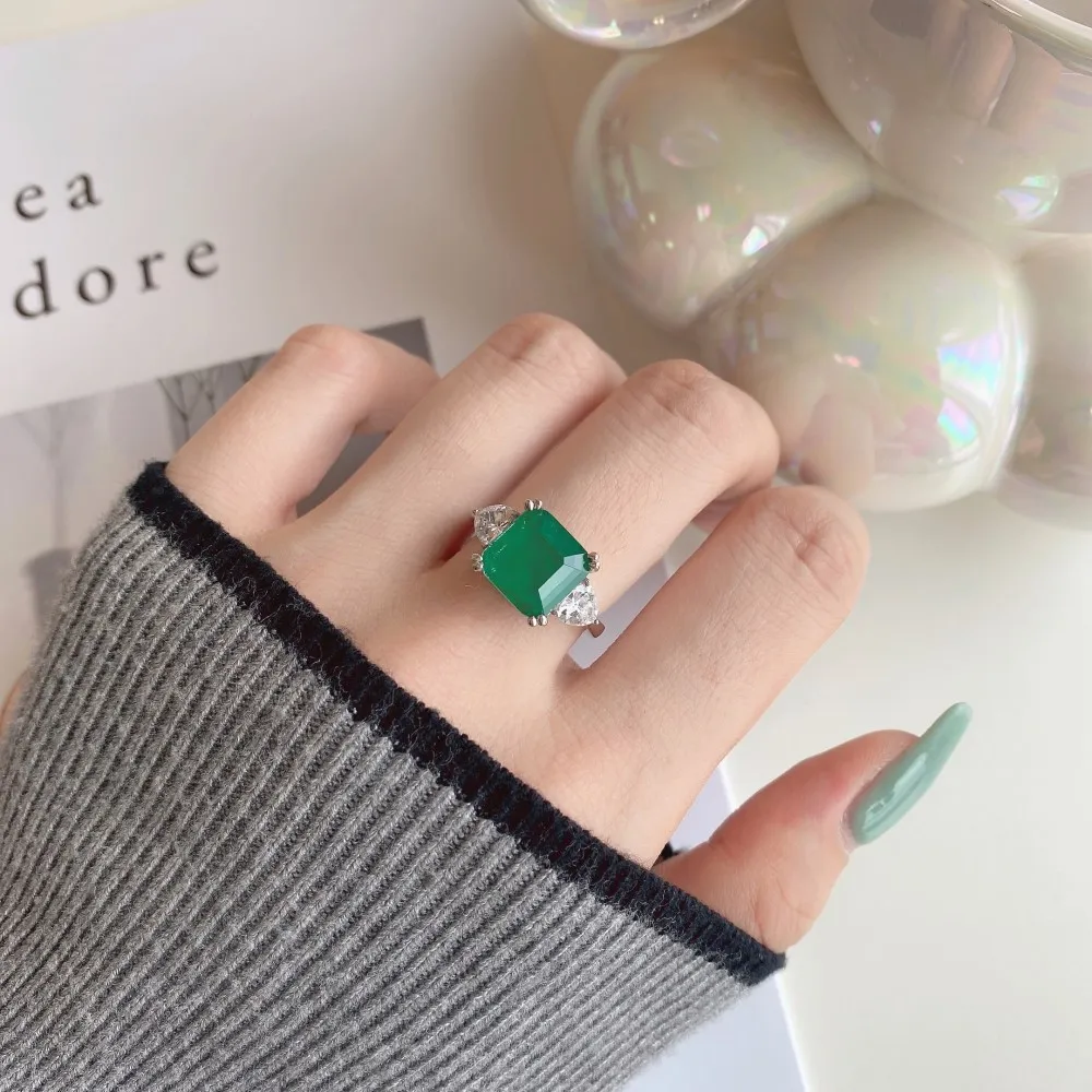 Vintage 8A Square Cubic Zirconia Party Ring 70200133 - image2