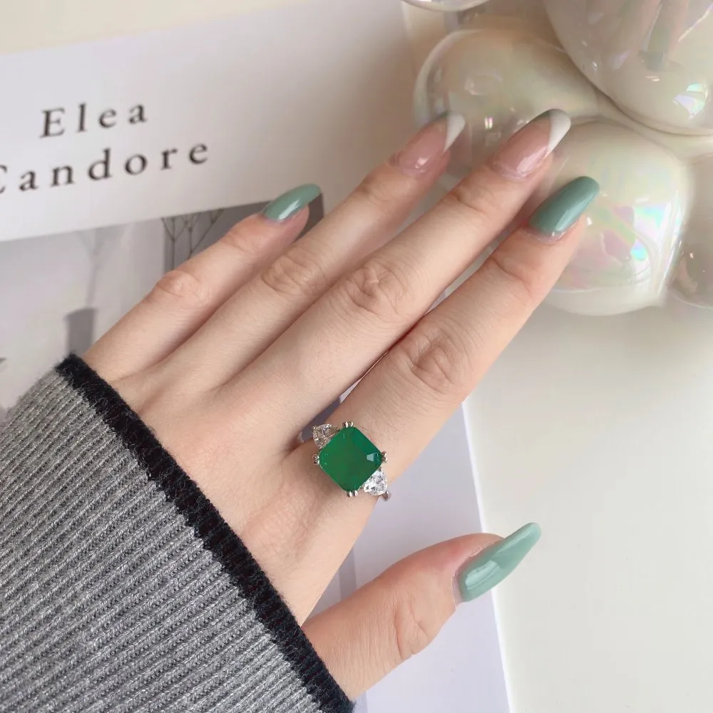 Vintage 8A Square Cubic Zirconia Party Ring 70200133 - image1