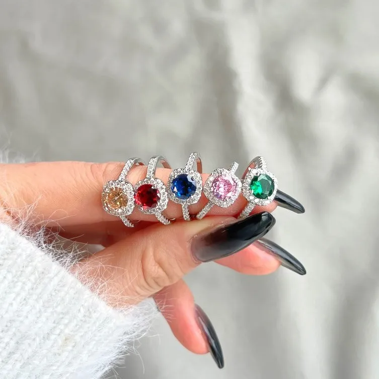Vintage 5A Round Cubic Zirconia Party Ring 70200134 - image2