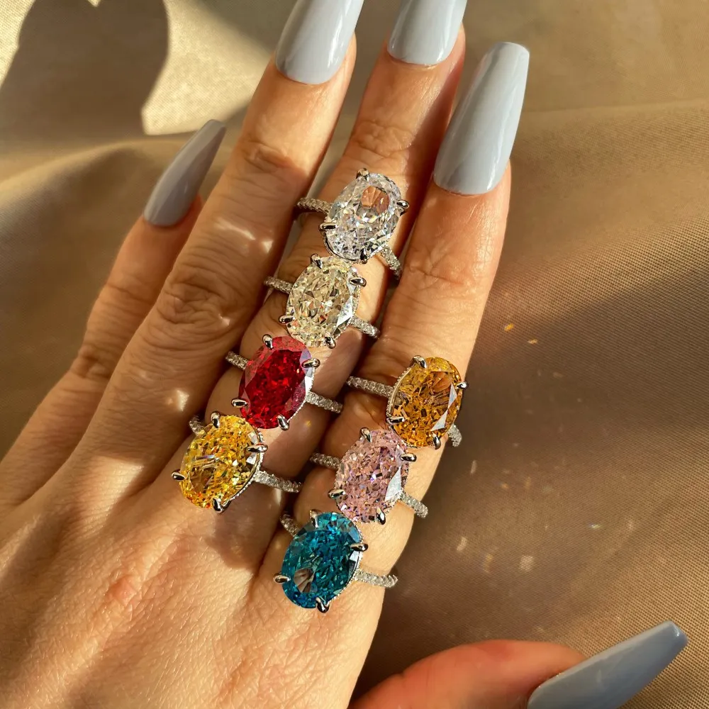 Luxury 8A Oval Cubic Zirconia Party Ring 70200135 - image2