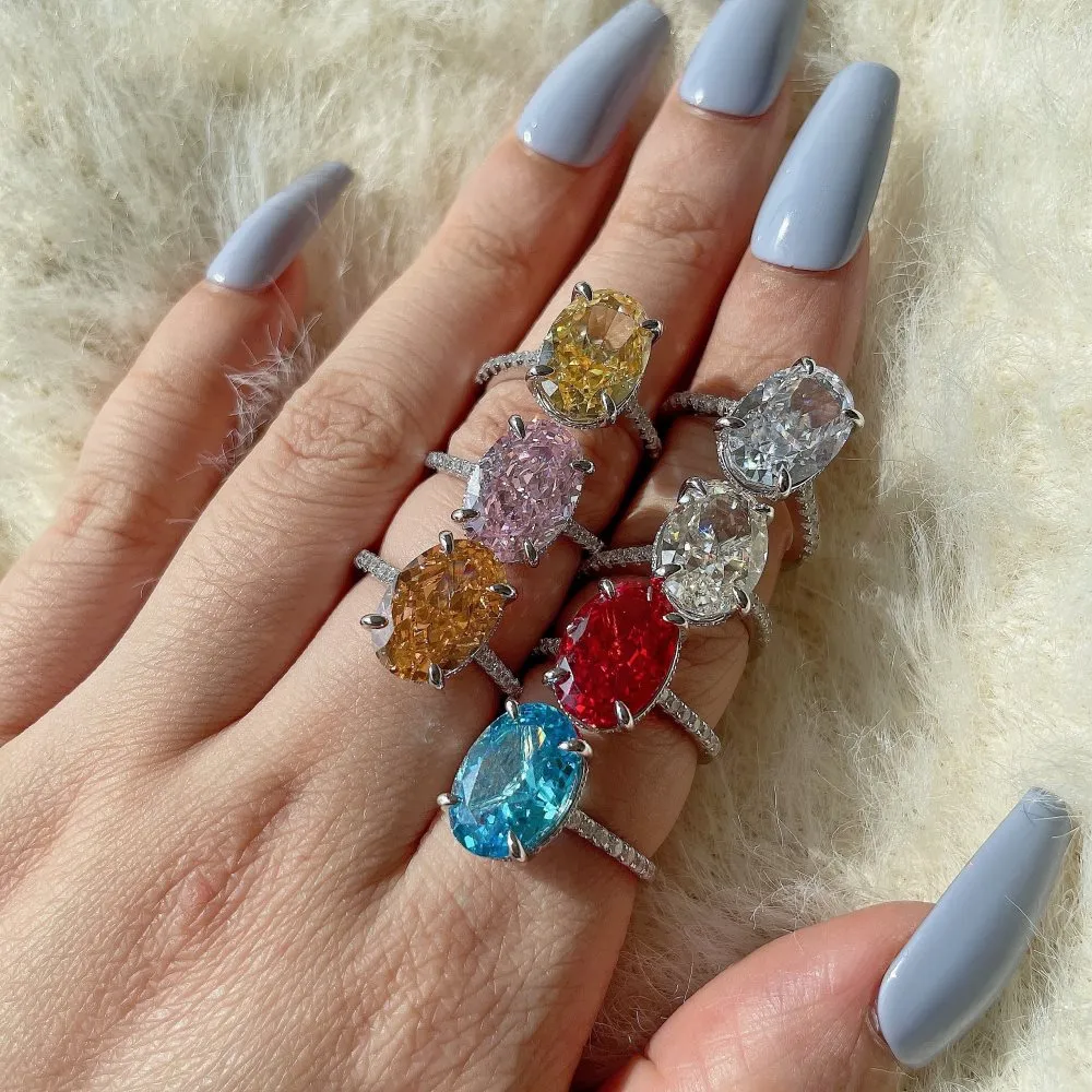 Luxury 8A Oval Cubic Zirconia Party Ring 70200135 - image3