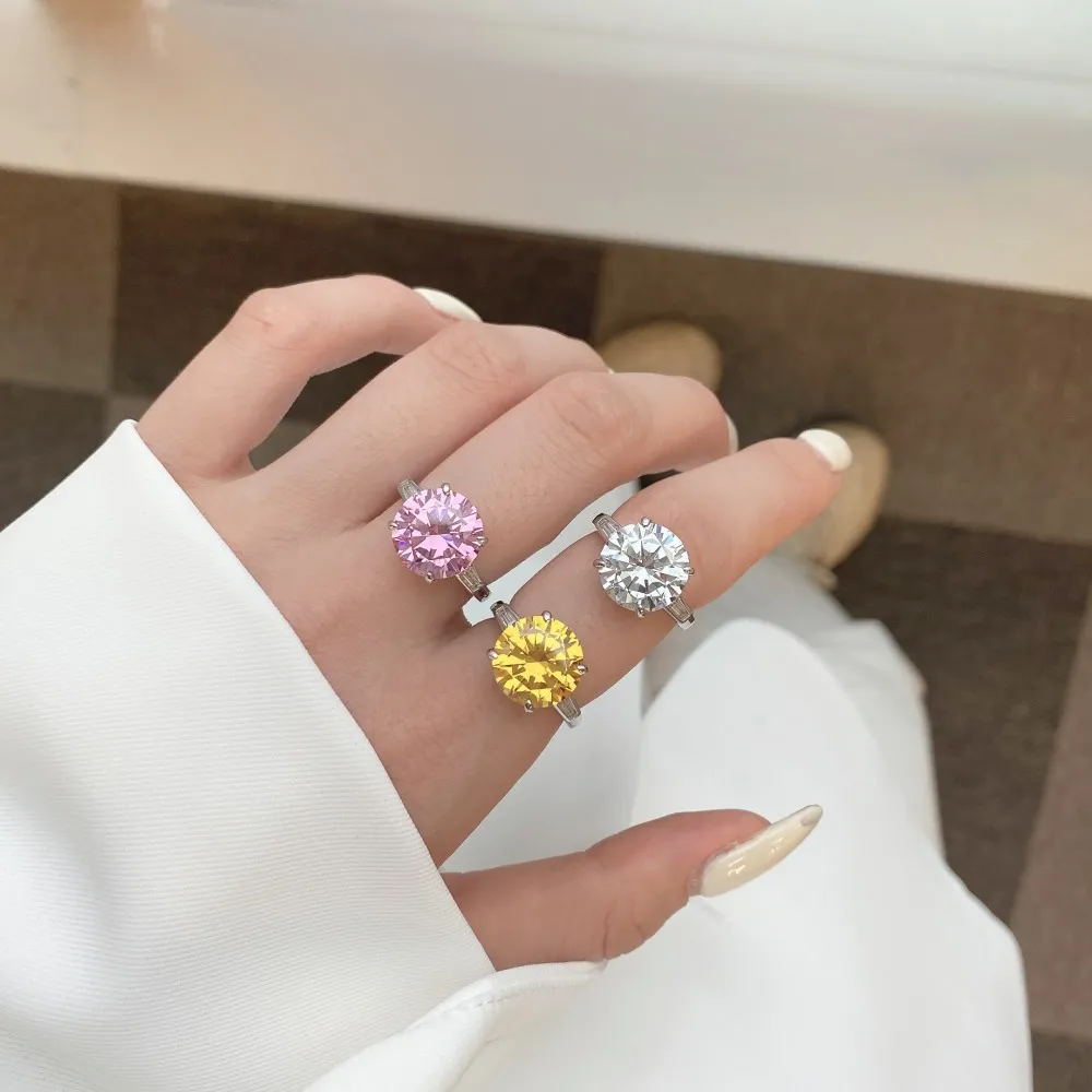 Sparkle Round Cubic Zirconia Wedding Party Ring 70200136 - image1