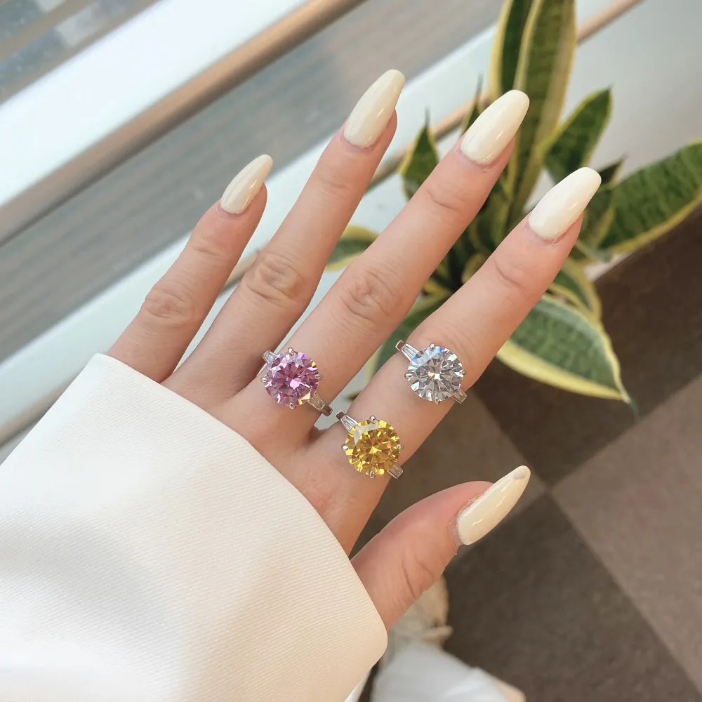 Sparkle Round Cubic Zirconia Wedding Party Ring 70200136 - image2