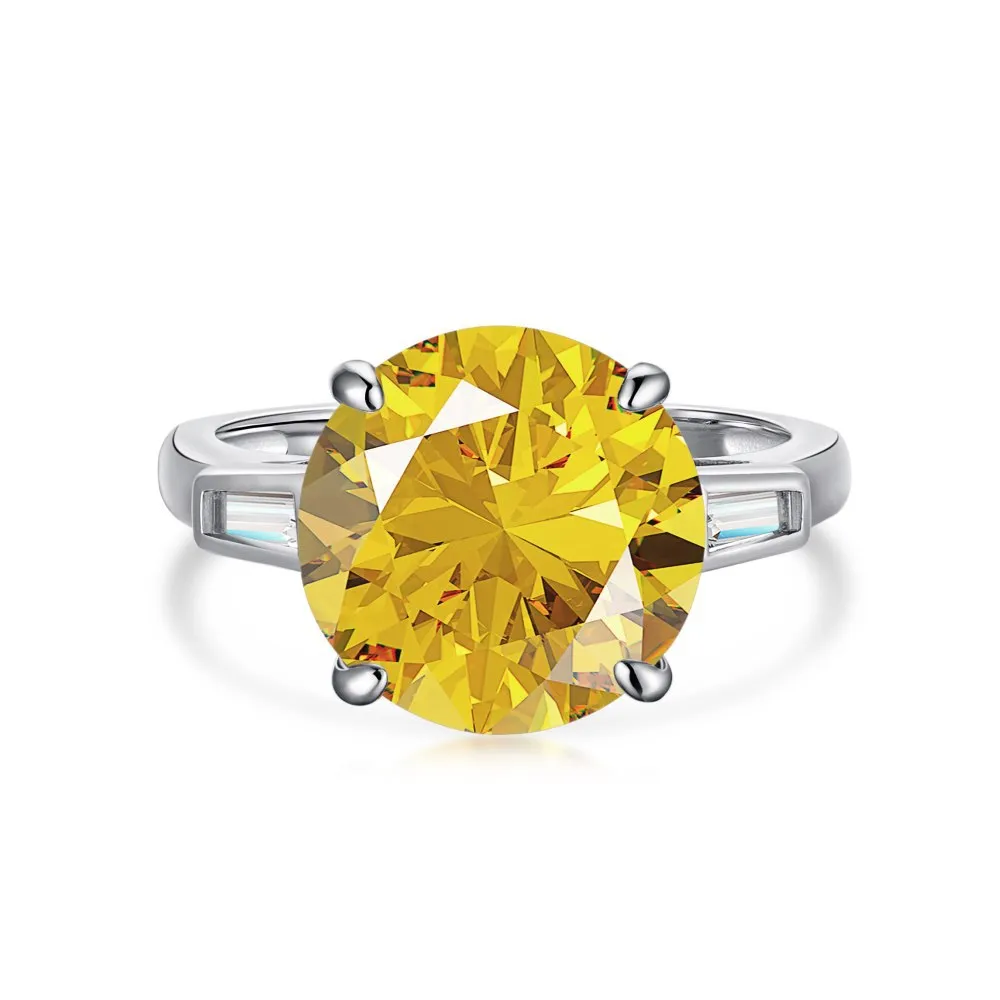 Sparkle Round Cubic Zirconia Wedding Party Ring 70200136