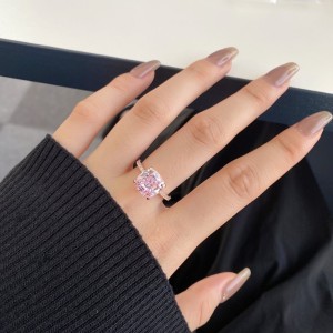 Sparkle Square Cubic Zirconia Wedding Party Ring 70200137