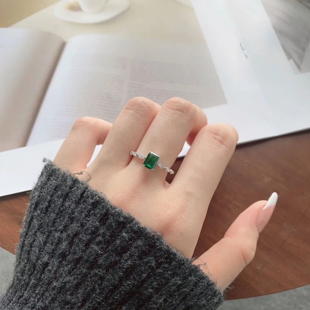 Minimalism Cubic Zirconia Party Ring 70200138 - image1